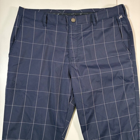 Bonobos Other - Bonobos Maide Golf Pants 36x36 Navy Blue Windowpane Plaid Performance